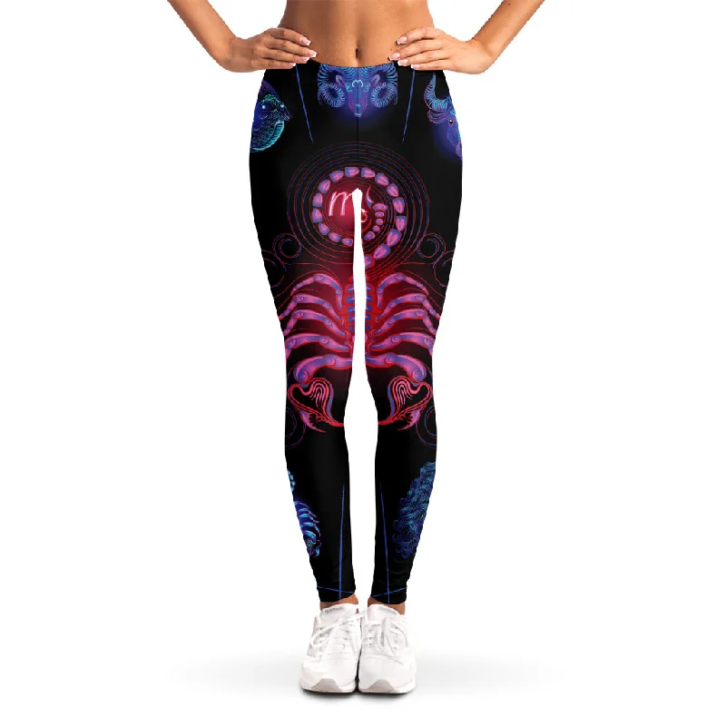 Price Drop Scorpio And Astrological Signs Print Women's Leggings