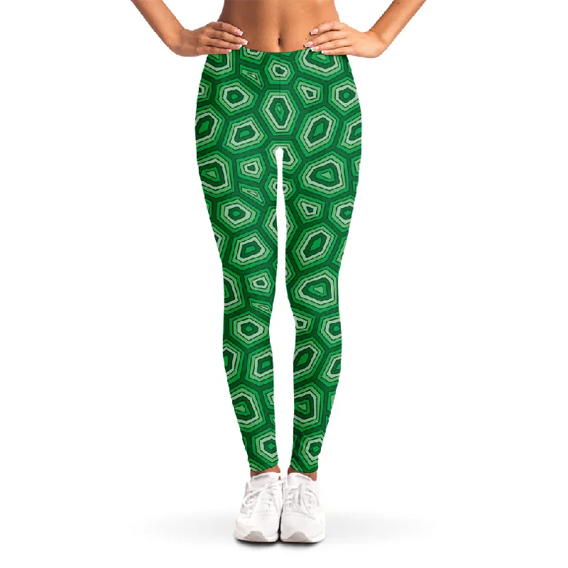 Super Sale Sea Turtle Shell Pattern Print Women's Leggings