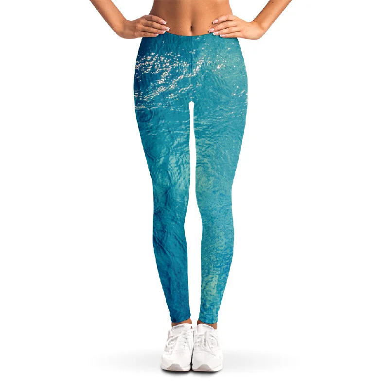 Can't Be Beat Sea Water Surface Print Women's Leggings