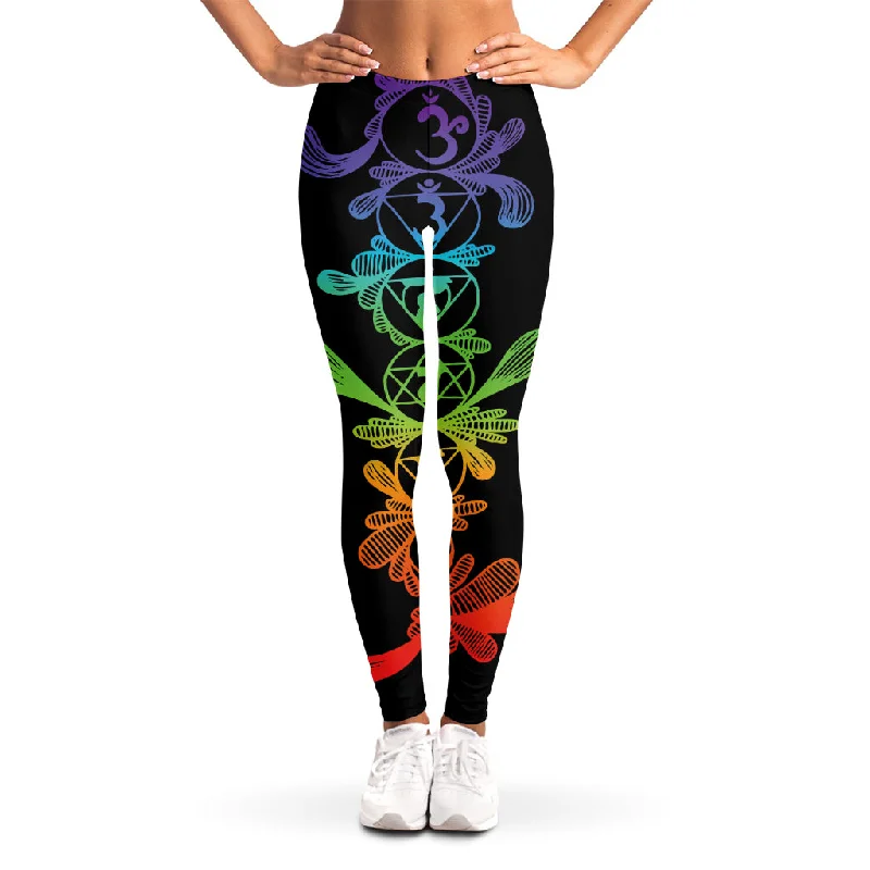 Steals and Deals Seven Spiritual Chakras Print Women's Leggings