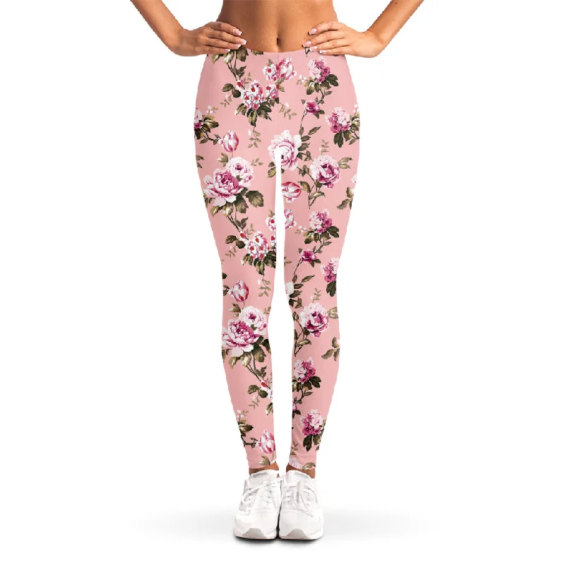 Shop and Save Shabby Chic Vintage Floral Print Women's Leggings