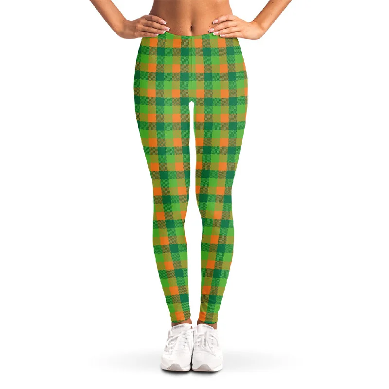 Great Deals Shamrock Plaid St. Patrick's Day Print Women's Leggings