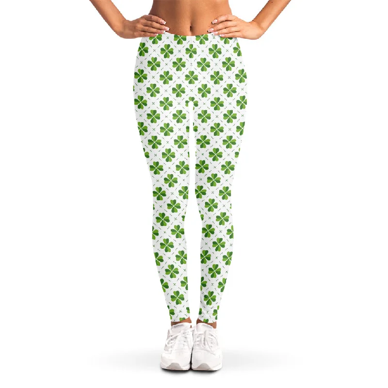 Deal Dash Shamrock Saint Patrick's Day Print Women's Leggings