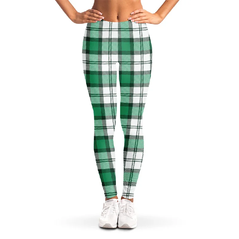 Crazy Deals Shamrock St. Patrick's Day Tartan Print Women's Leggings