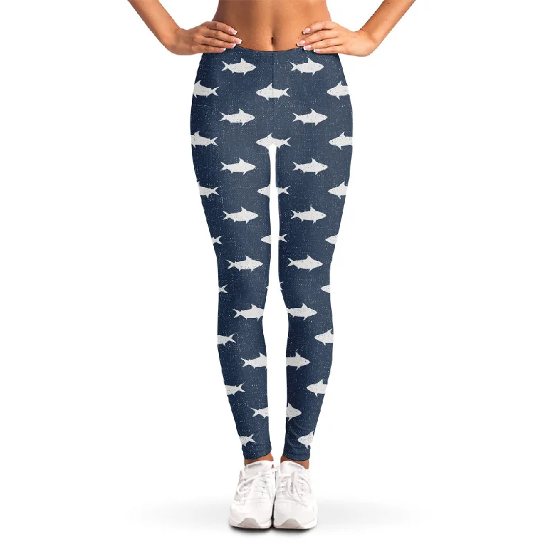 Super Sale Shark Fish Pattern Print Women's Leggings