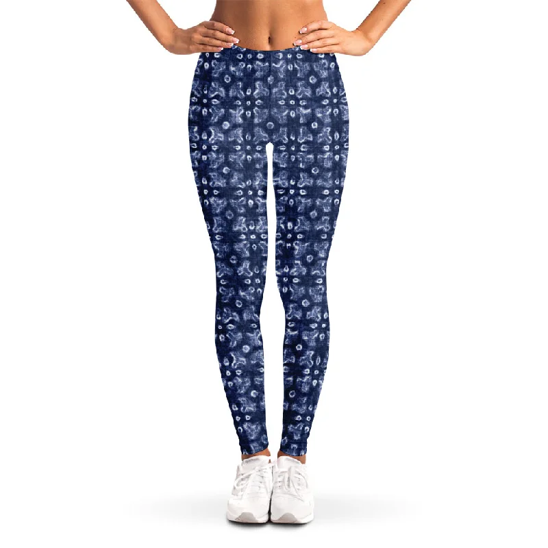 Price Meltdown Shibori Floral Pattern Print Women's Leggings