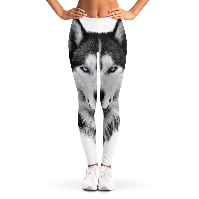 Loyalty Reward Siberian Husky Portrait Print Women's Leggings