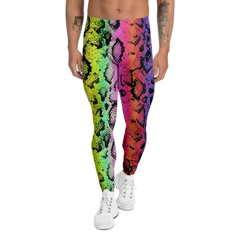 Season Finale Sale Snake Skin Psychedelic Print Men's Leggings