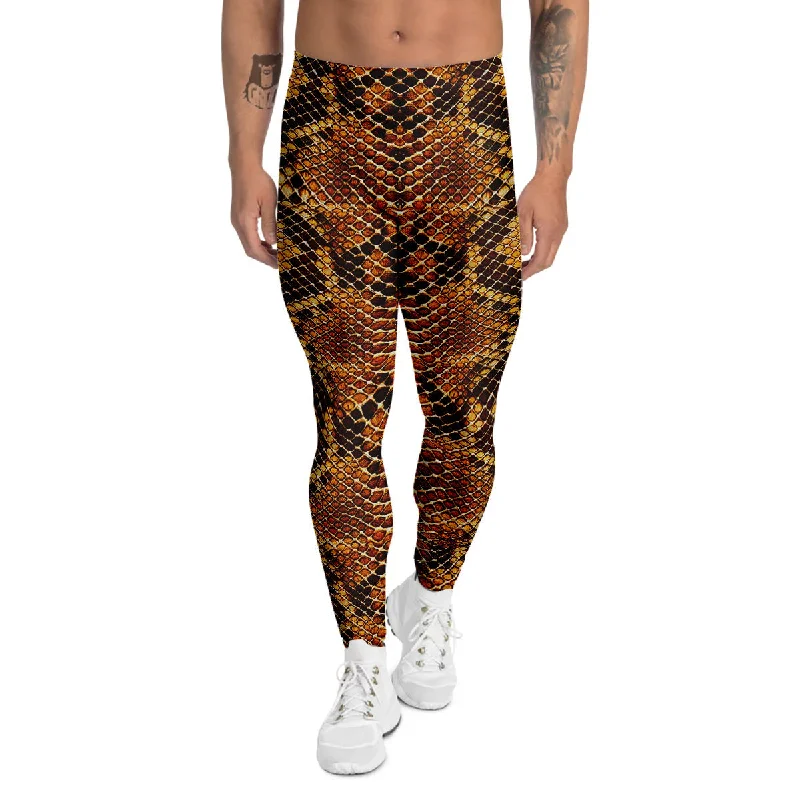 Weekend Special Snakeskin Leathers Print Men's Leggings