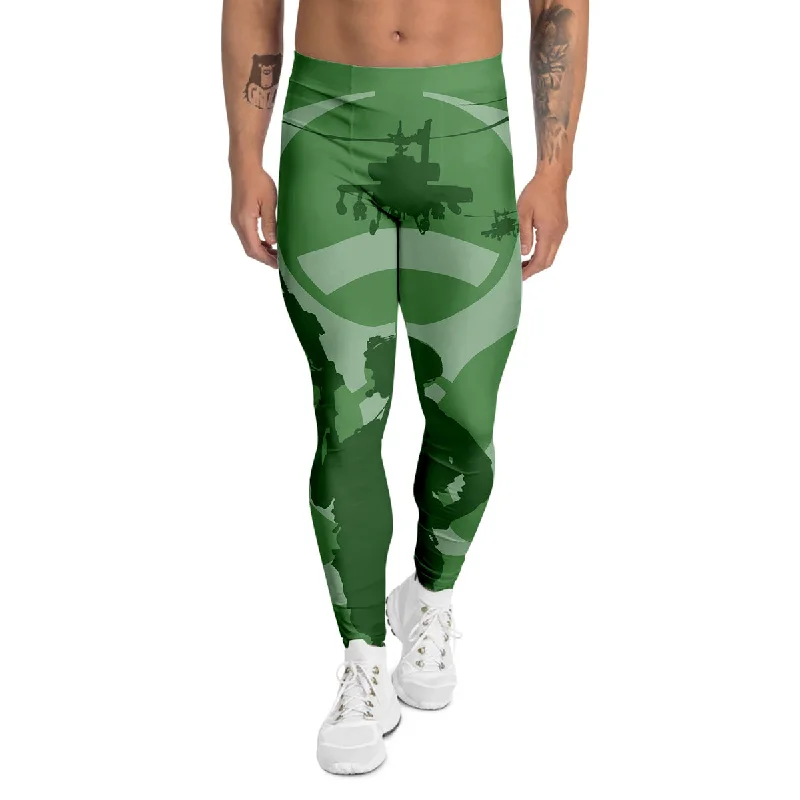 Special Offer Soldiers And Biohazard Print Men's Leggings