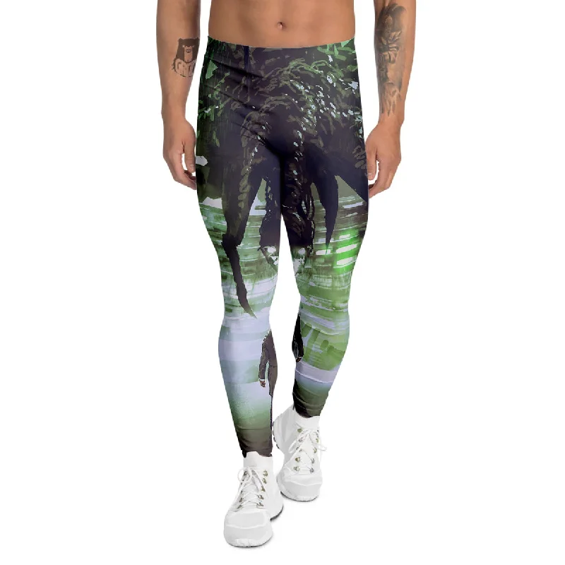 Overstock Spider Monster Print Men's Leggings