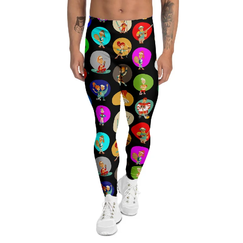 Markdowns Sport Colorful Print Pattern Men's Leggings