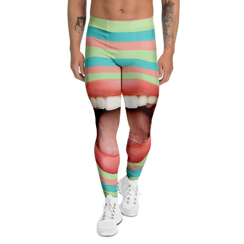 TIME-Limited Offer Summer Time Mood Mouth Print Men's Leggings