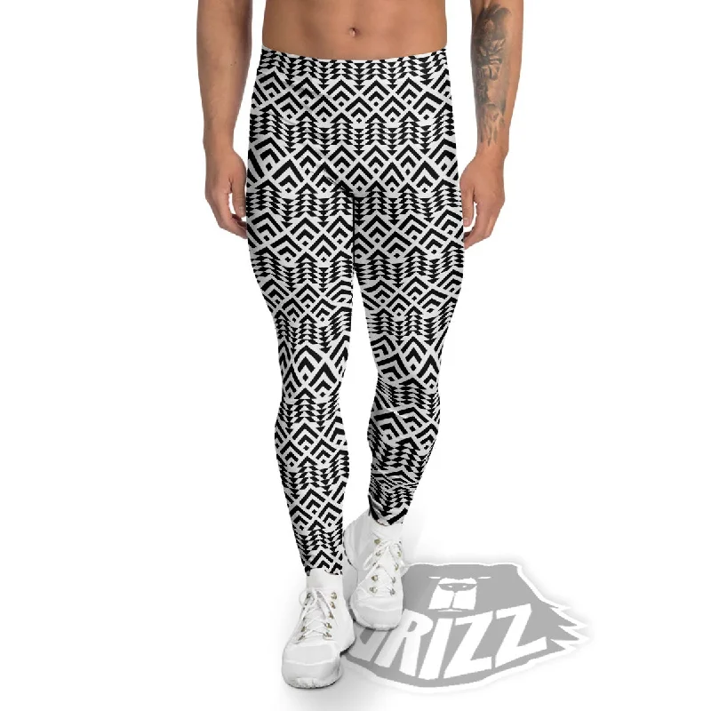 Markdowns Tribal Maori Print Pattern Men's Leggings