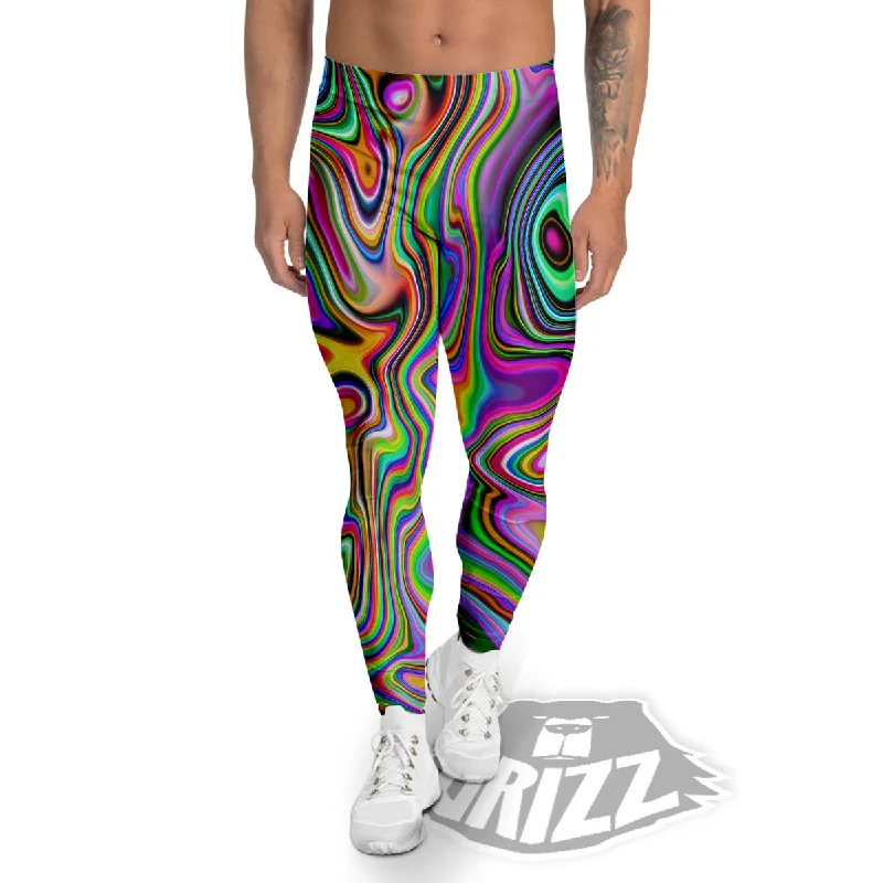 Price Rollback Trippy Liquid Holographic Print Men's Leggings