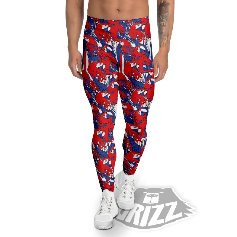 Great Bargains Tropical Parrot Print Pattern Men's Leggings