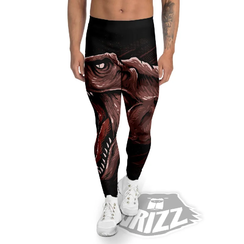 Buy Now Tyrannosaurus Rex Head Print Men's Leggings