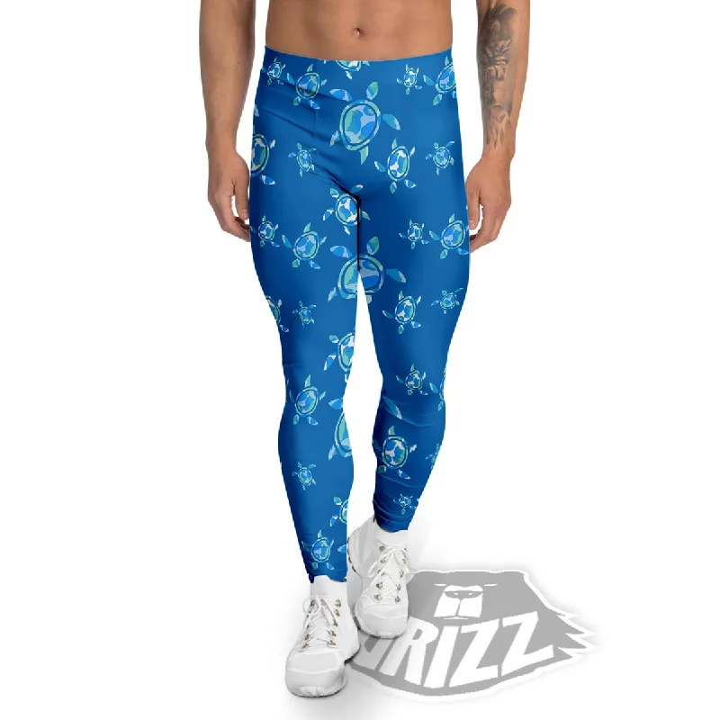 Price Buster Underwater Sea Turtle Print Pattern Men's Leggings