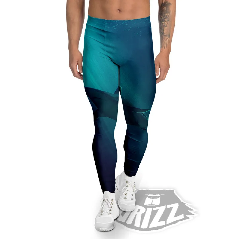 Bargain Bin Underwear Shark Print Men's Leggings