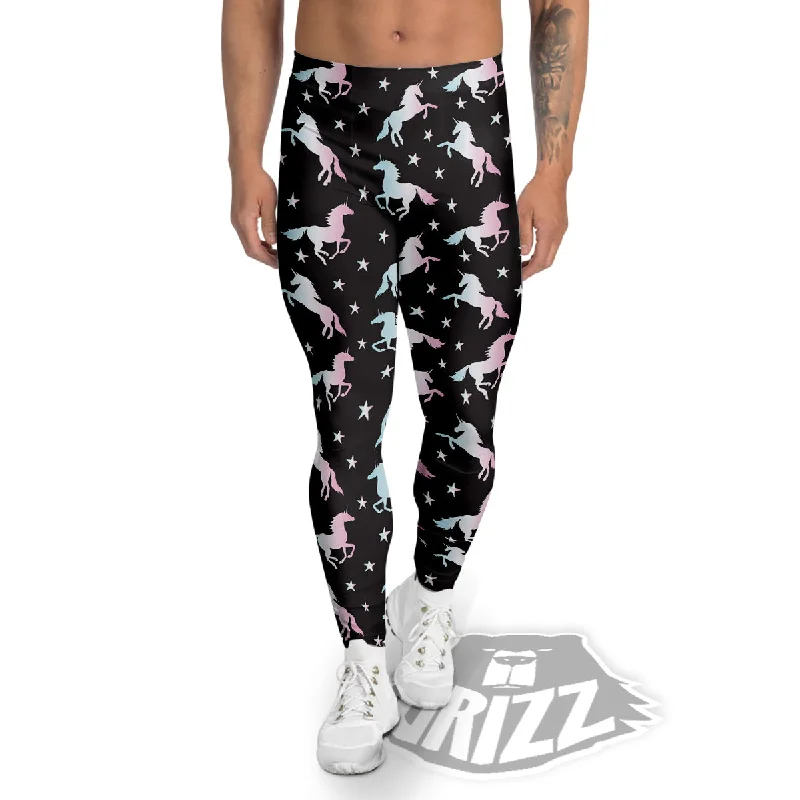 Special Discount Unicorn Night Winged Print Pattern Men's Leggings