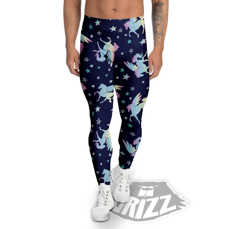 Mega Deal Unicorn Star Fairy Print Pattern Men's Leggings