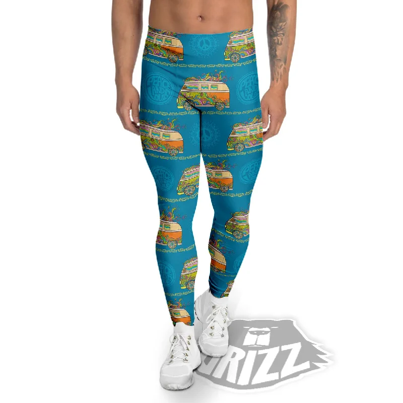 Limited Quantity Van Hippie Vintage Print Pattern Men's Leggings