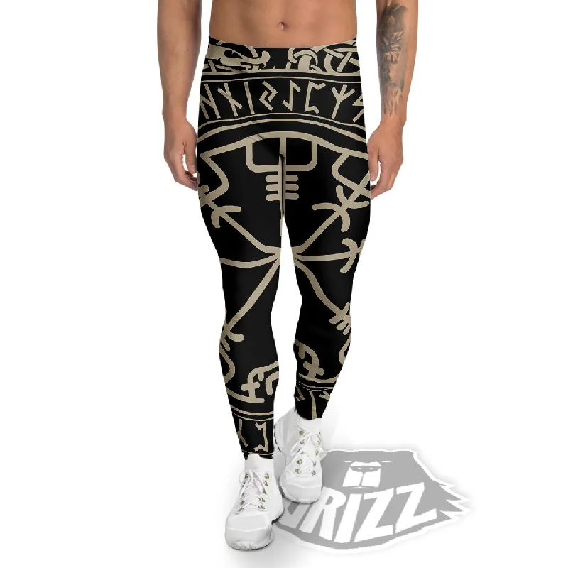 Stock Up and Save Viking Helm Of Terror Scandinavian Print Men's Leggings