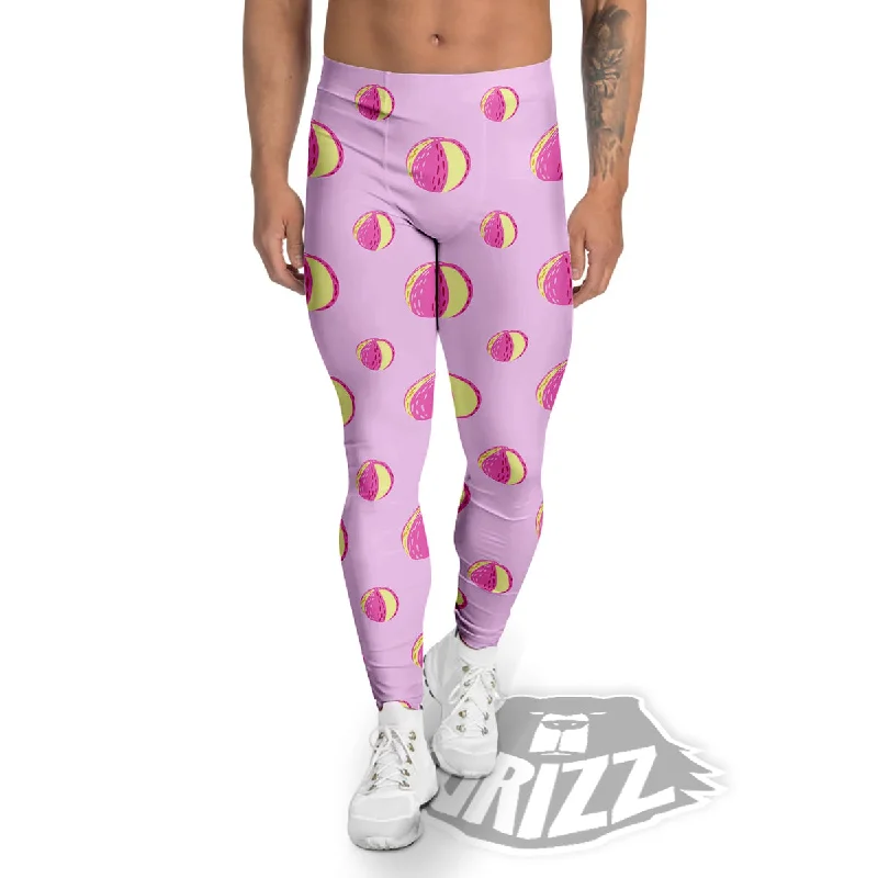 Price Break Volleyball Pastel Print Pattern Men's Leggings