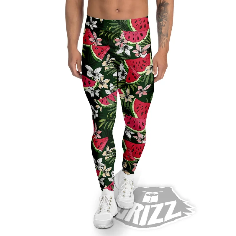 The Best Prices Watermelon Leaves Tropical Print Pattern Men's Leggings