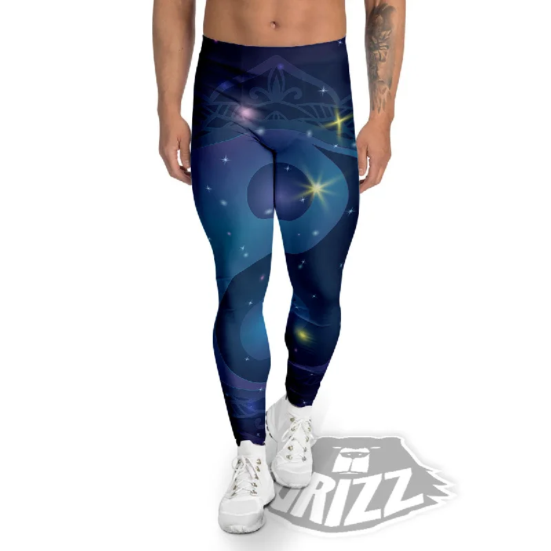 Seasonal Clearance Yin Yang Space Print Men's Leggings