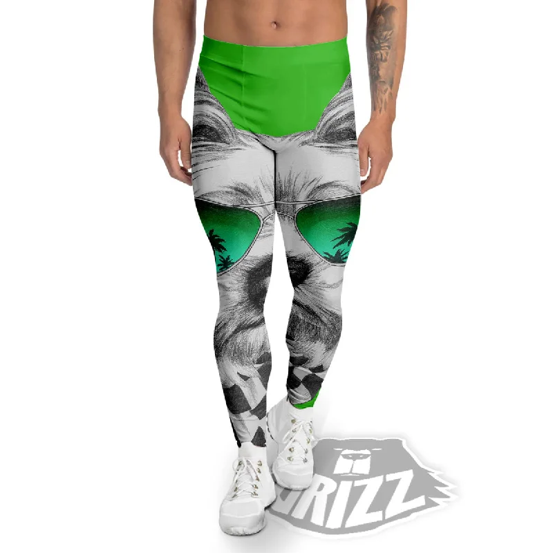 Friends and Family Sale Yorkshire Terrier Sunglasses Print Men's Leggings