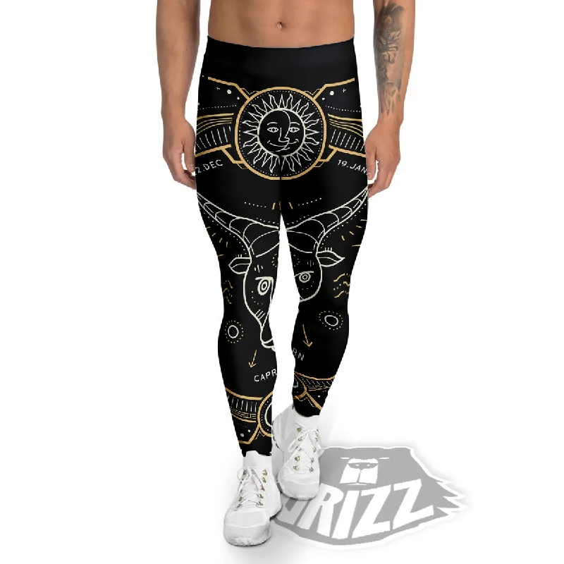 Members Only Zodiac Sign Vintage Capricorn Print Men's Leggings