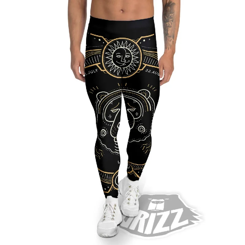 Limited Stock Zodiac Sign Vintage Leo Print Men's Leggings