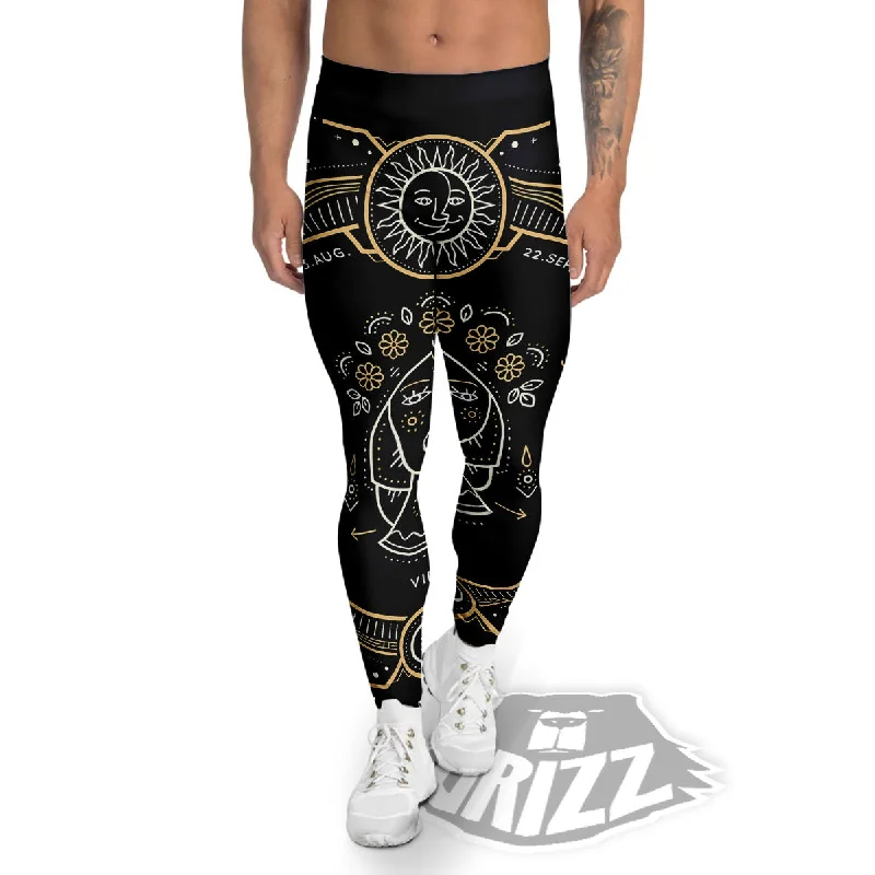 Super Bargain Zodiac Sign Vintage Virgo Print Men's Leggings
