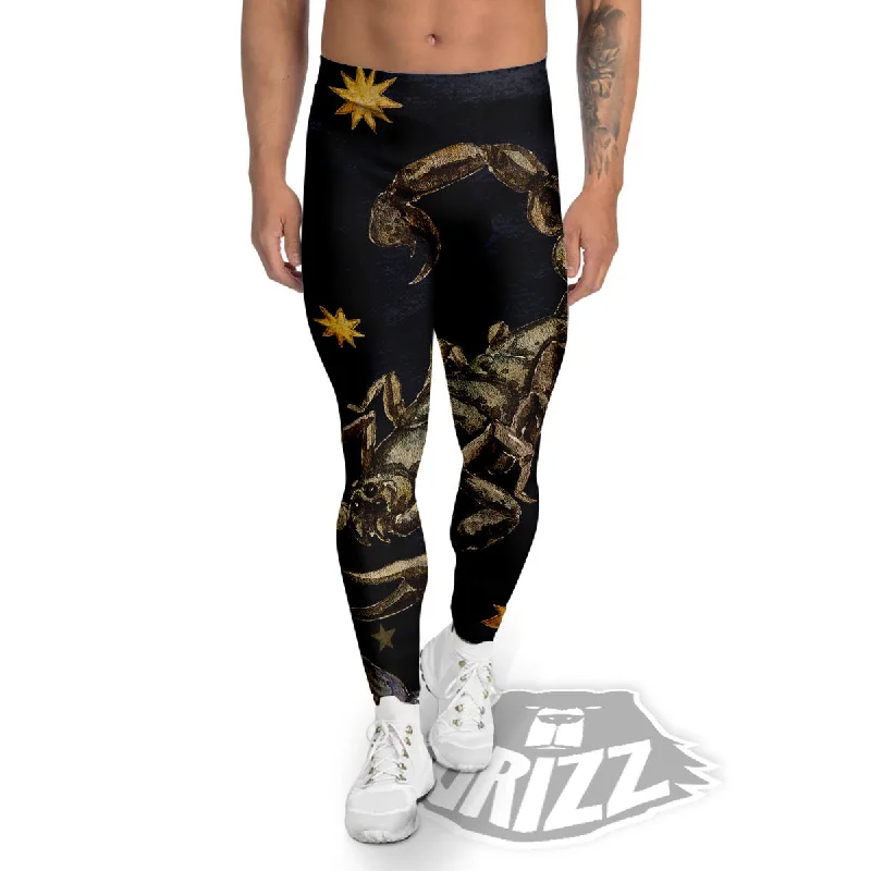 Epic Deals Zodiac Sign Watercolor Scorpio Print Men's Leggings