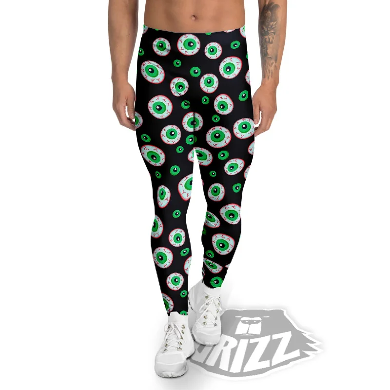 Online Specials Zombie Eyeball Print Pattern Men's Leggings