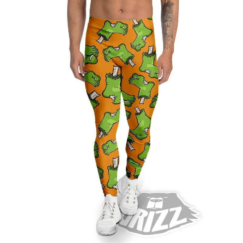 Limited Time Zombie Foot  Print Pattern Men's Leggings