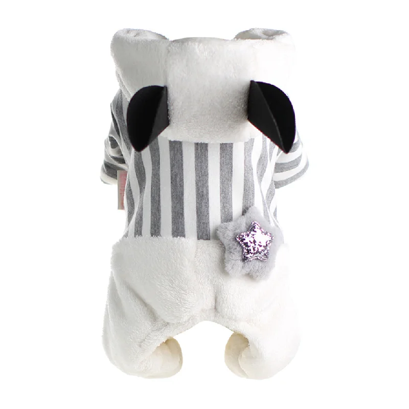 Bonus Savings Maxbell 2-tier Plush Pets Dog Cold Weather Coats Overall Jumpsuit 2 Sizes Gray S
