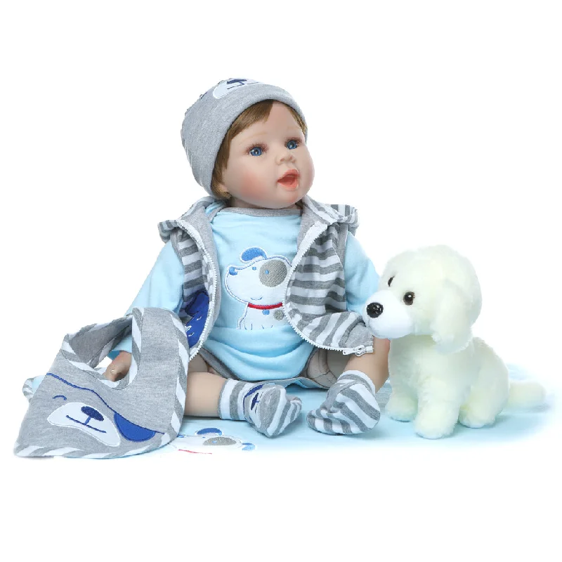Get It Before It’s Gone Maxbell 55cm Simulation Silicone Reborn Awake Doll Model in Blue Jumpsuit Kids Gift Get It Before It’s Gone Maxbell 55cm Simulation Silicone Reborn Awake Doll Model in Blue Jumpsuit Kids Gift