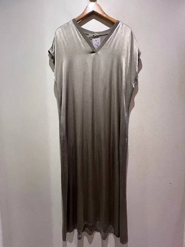 Deal Alert 835671 Satin Dress - Taupe