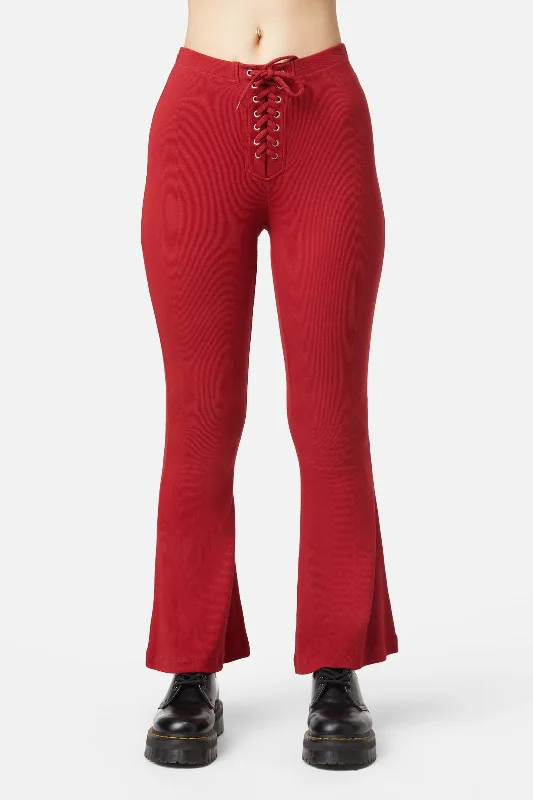 Best Seller 90S Lacing Flare Rib Pant