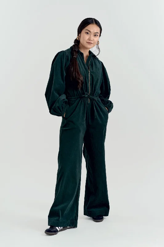 Shop and Save AMRITA Organic Cotton Corduroy Jumpsuit - Dark Marine