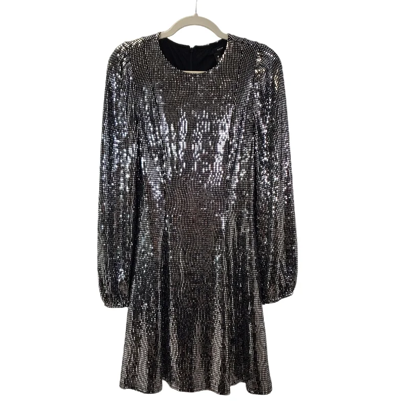 Sneak Peek Sale Aqua Mirror Sequin Embellished Fit & Flare Cocktail Dress Size Small