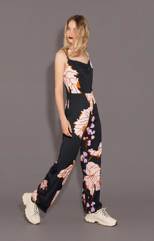 Customer Appreciation Sale Aszu Draped Jumpsuit Big Grapes Print