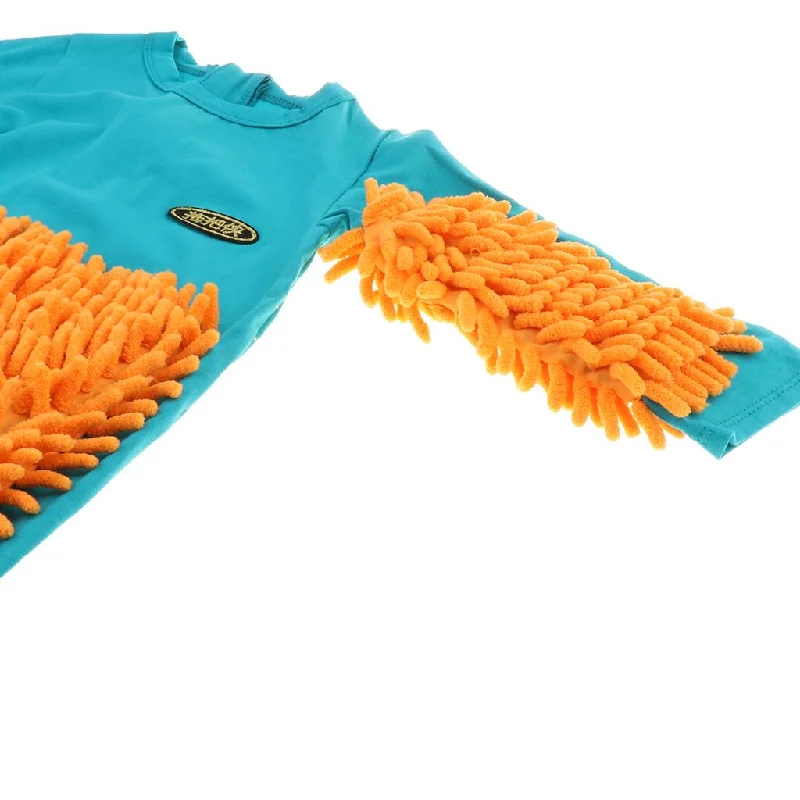 Epic Deals Max Baby Mop Romper Clothes Crawling Jumpsuit Cleaning Mop Suit Blue 80cm Epic Deals Max Baby Mop Romper Clothes Crawling Jumpsuit Cleaning Mop Suit Blue 80cm