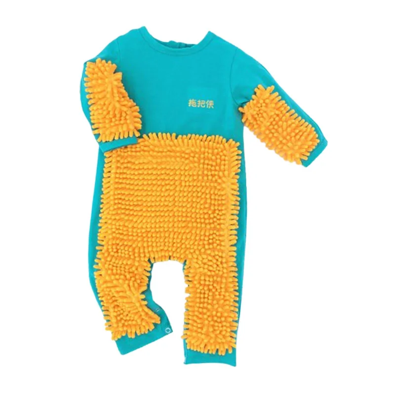 Deep Discounts Max Baby Mop Romper Clothes Crawling Jumpsuit Cleaning Mop Suit Light Blue 85cm Deep Discounts Max Baby Mop Romper Clothes Crawling Jumpsuit Cleaning Mop Suit Light Blue 85cm