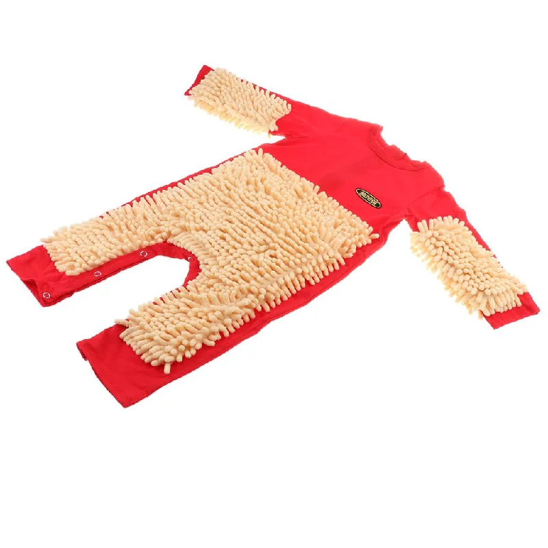 Exclusive Savings Max Baby Mop Romper Clothes Crawling Jumpsuit Cleaning Mop Suit Red 85cm Exclusive Savings Max Baby Mop Romper Clothes Crawling Jumpsuit Cleaning Mop Suit Red 85cm