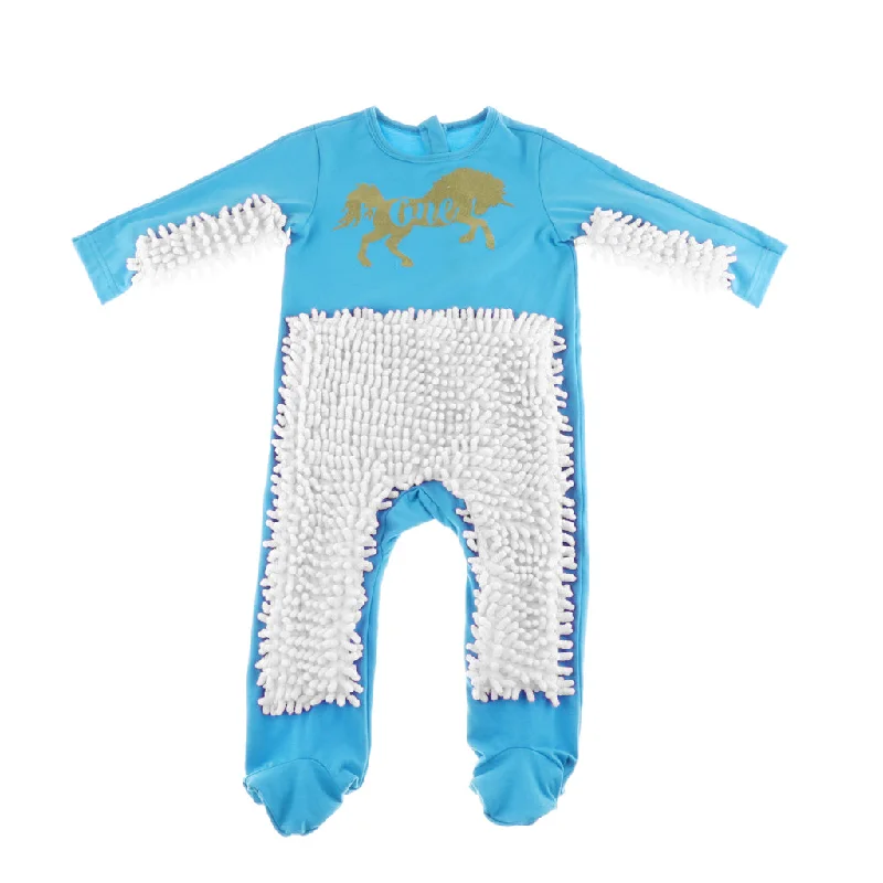 Today’s Special Maxbell Baby Mop Rompers Newborn Boys Girls Crawling Clothes Jumpsuit Sky Blue 80cm Today’s Special Maxbell Baby Mop Rompers Newborn Boys Girls Crawling Clothes Jumpsuit Sky Blue 80cm