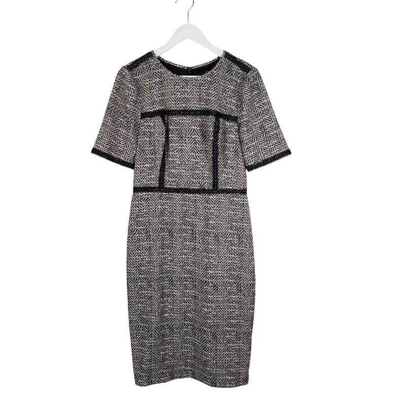 Super Savings Badgley Mischka Herringbone Print Sheath Dress Size 4