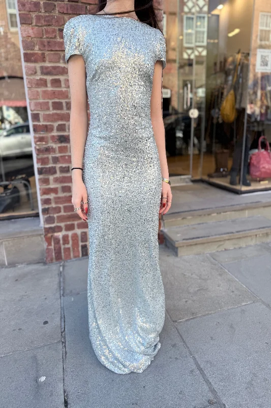 Can't Be Beat BADGLEY MISCHKA Long Sequins Gown / S-US2